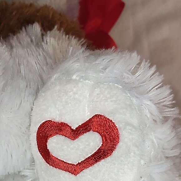 St. Bernard Dog Plush Animal Adventure Brown White Puppy Toy 2010 14" - Picture 7 of 7